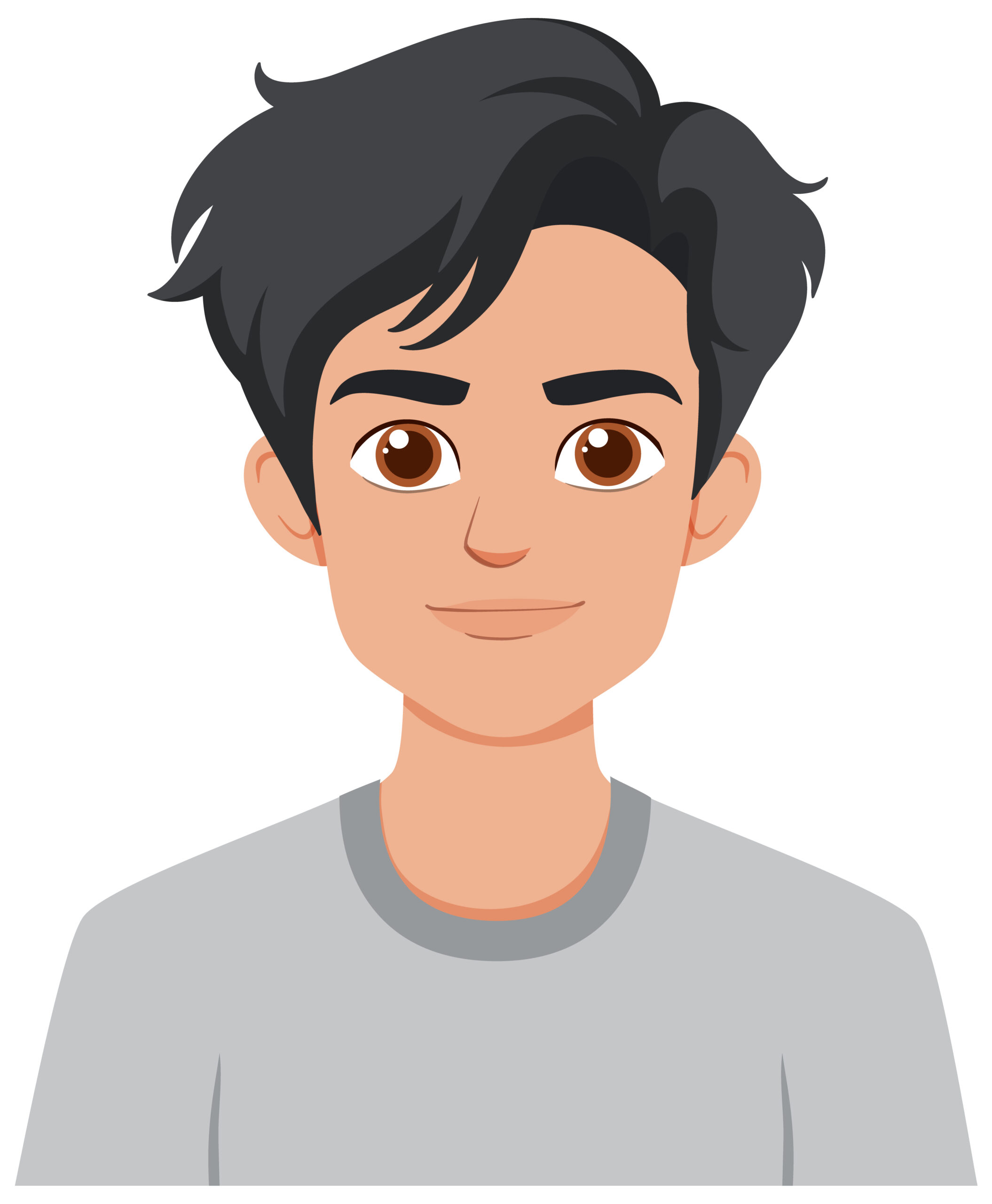 smiling young man illustration